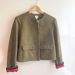 Tweed Green Blazer-Size 4. A new day